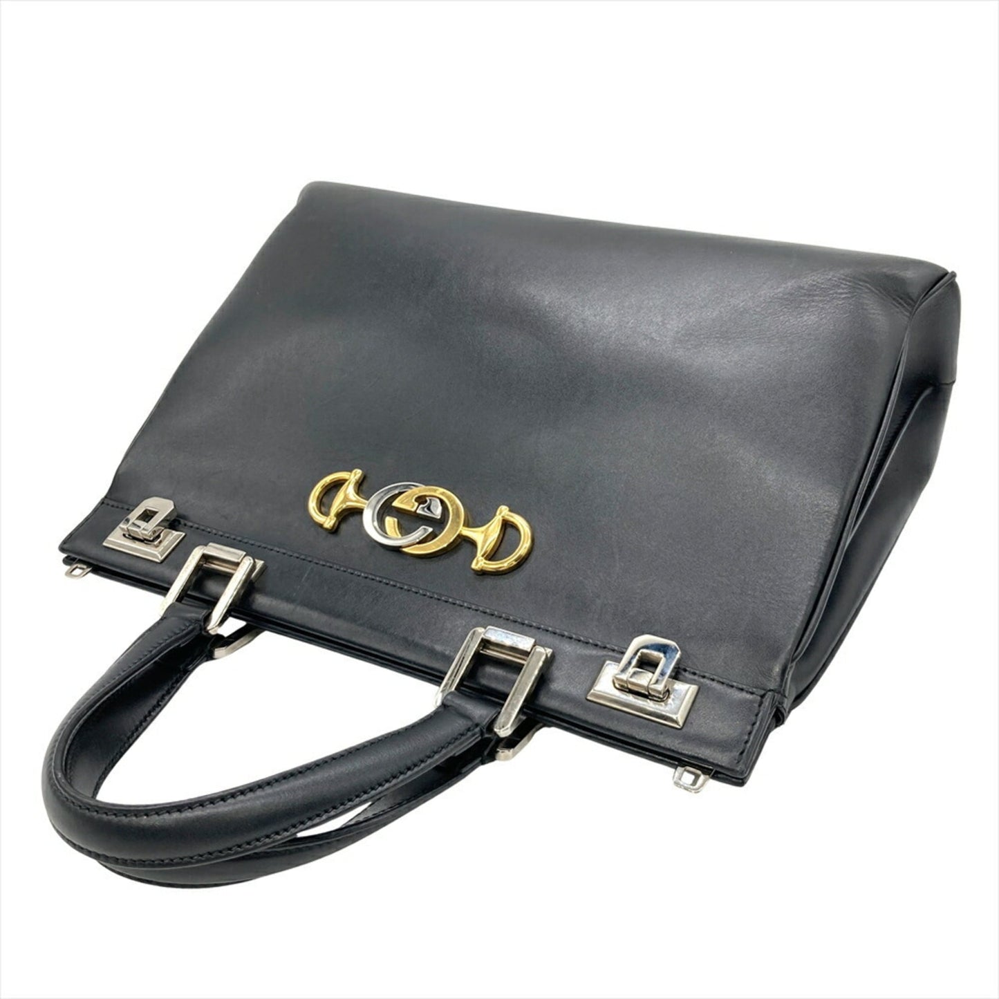 Gucci Horsebit Black Leather Handbag ( )