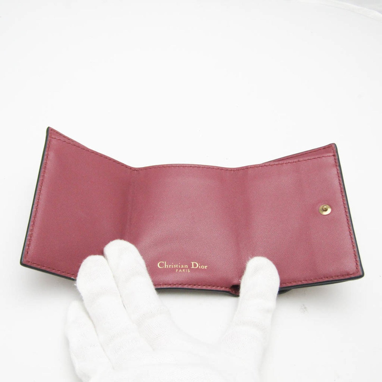 Christian Dior Dusty Pink Leather Wallet (Tri-Fold) ()