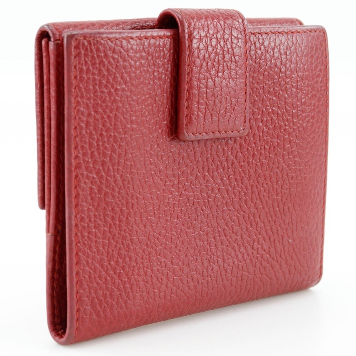Gucci Red Color Leather Wallet (Bi-Fold) ( )
