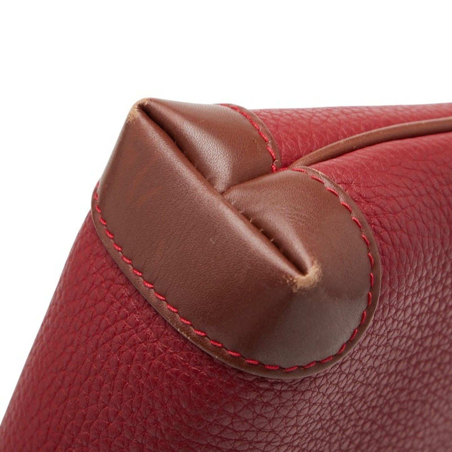 Gucci Red Brown Leather Shoulder Bag ( )