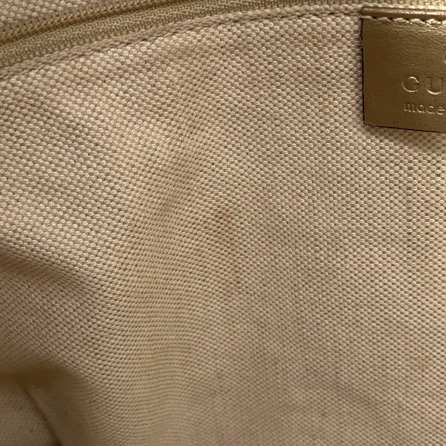 Gucci Sukey Beige Gold Leather Handbag ( )