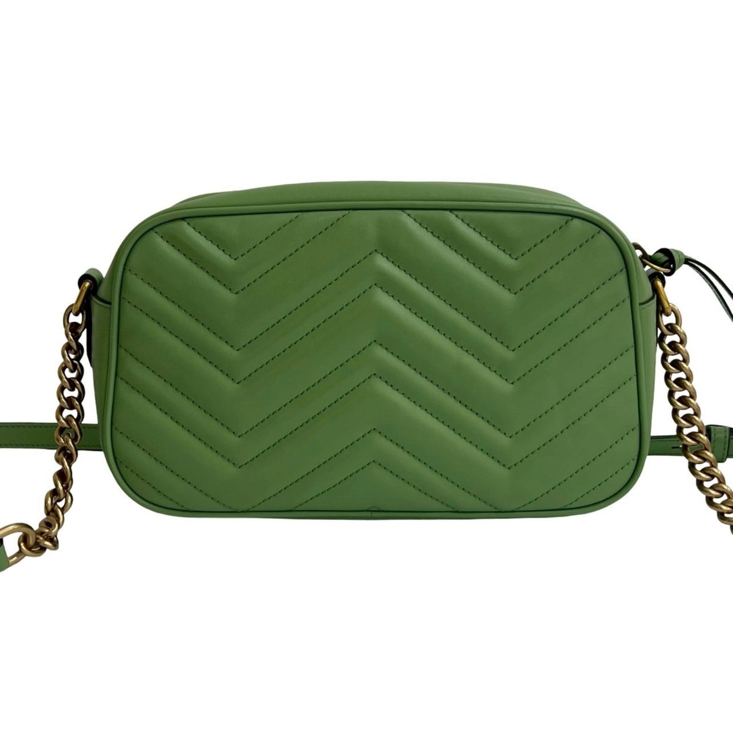 Gucci Green Leather Pochette Shoulder Bag ( )