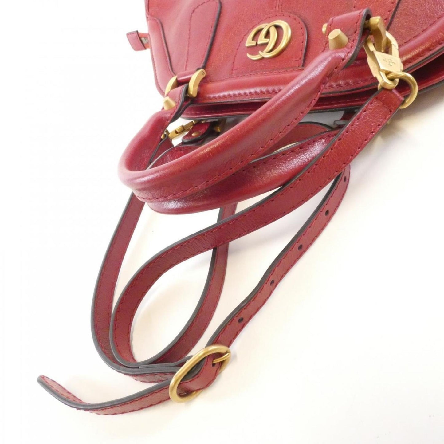 Gucci Red Color Leather Handbag ( )