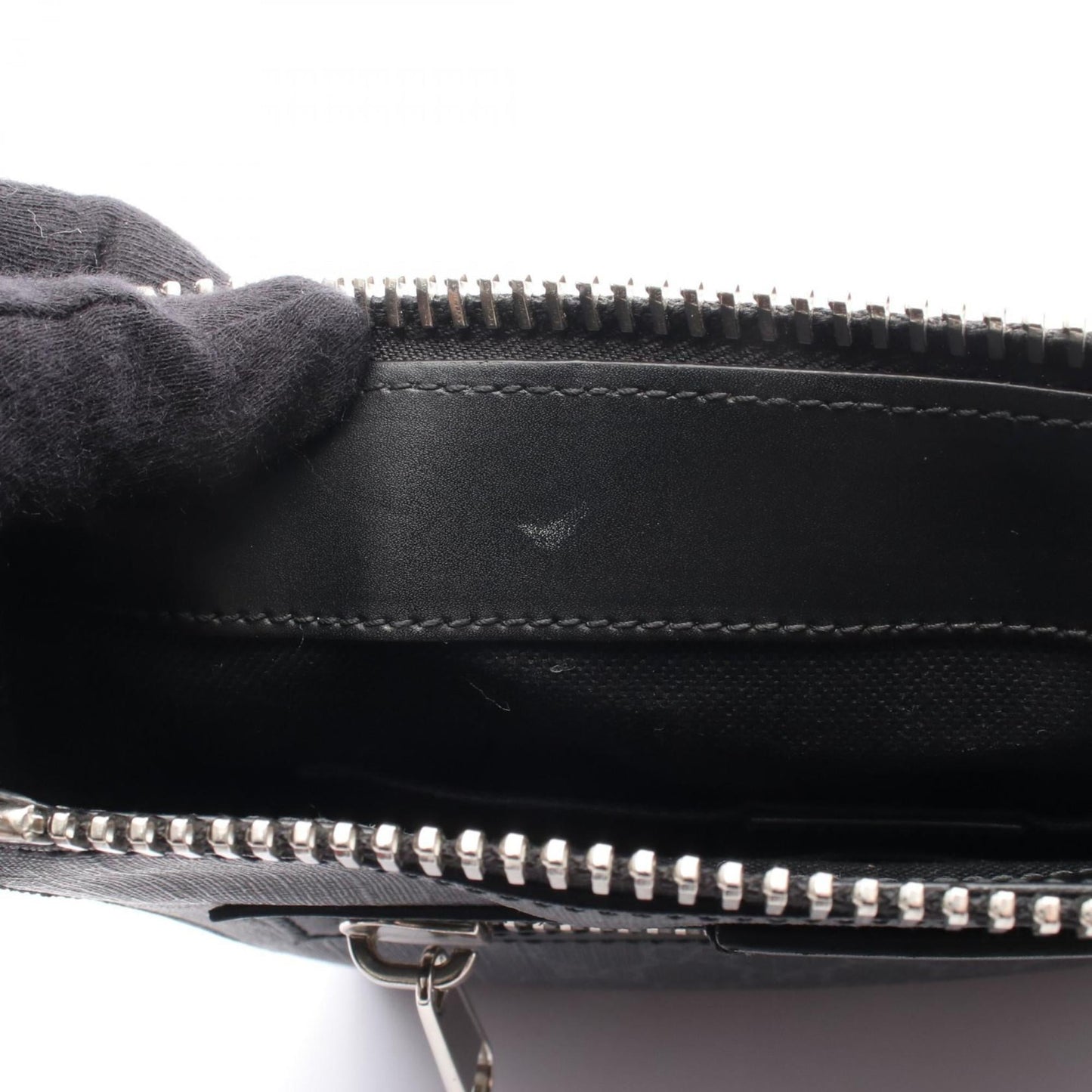Gucci Black Gray Gg Supreme Leather Messenger Bag Shoulder Bag ( )