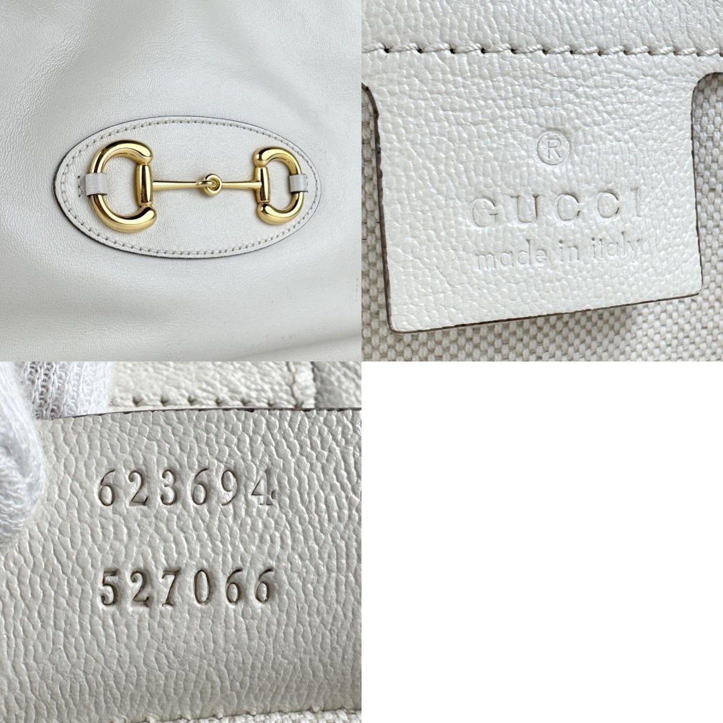 Gucci Horsebit Ivory Leather Shoulder Bag ( )
