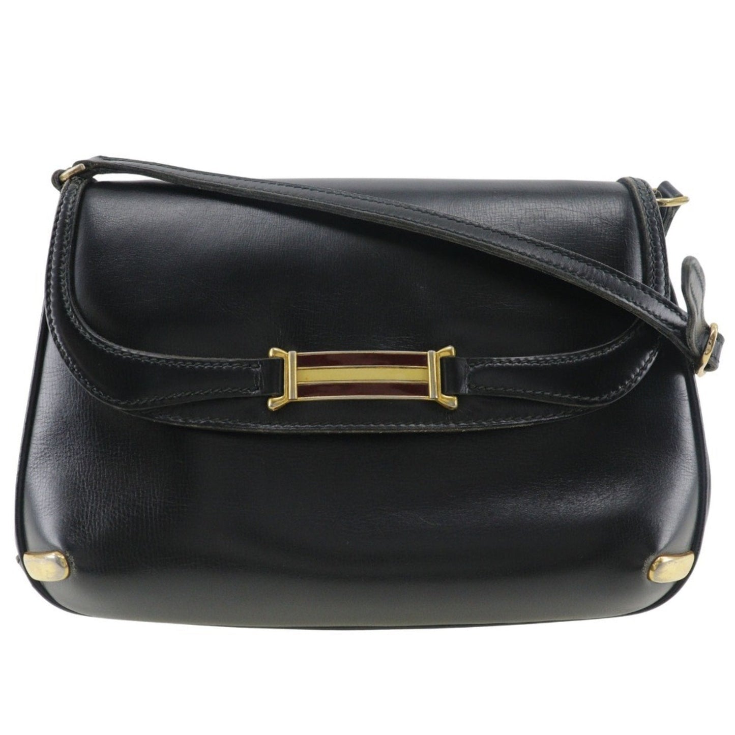 Gucci Sherry Line Black Leather Shoulder Bag ( )