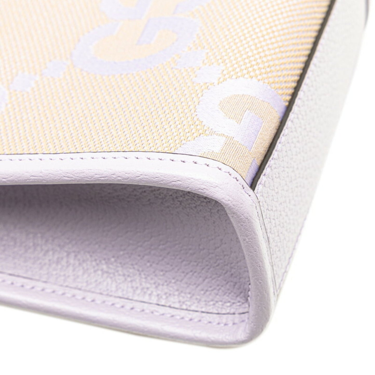 Gucci Beige Purple Canvas Leather Handbag Shoulder Bag ( )