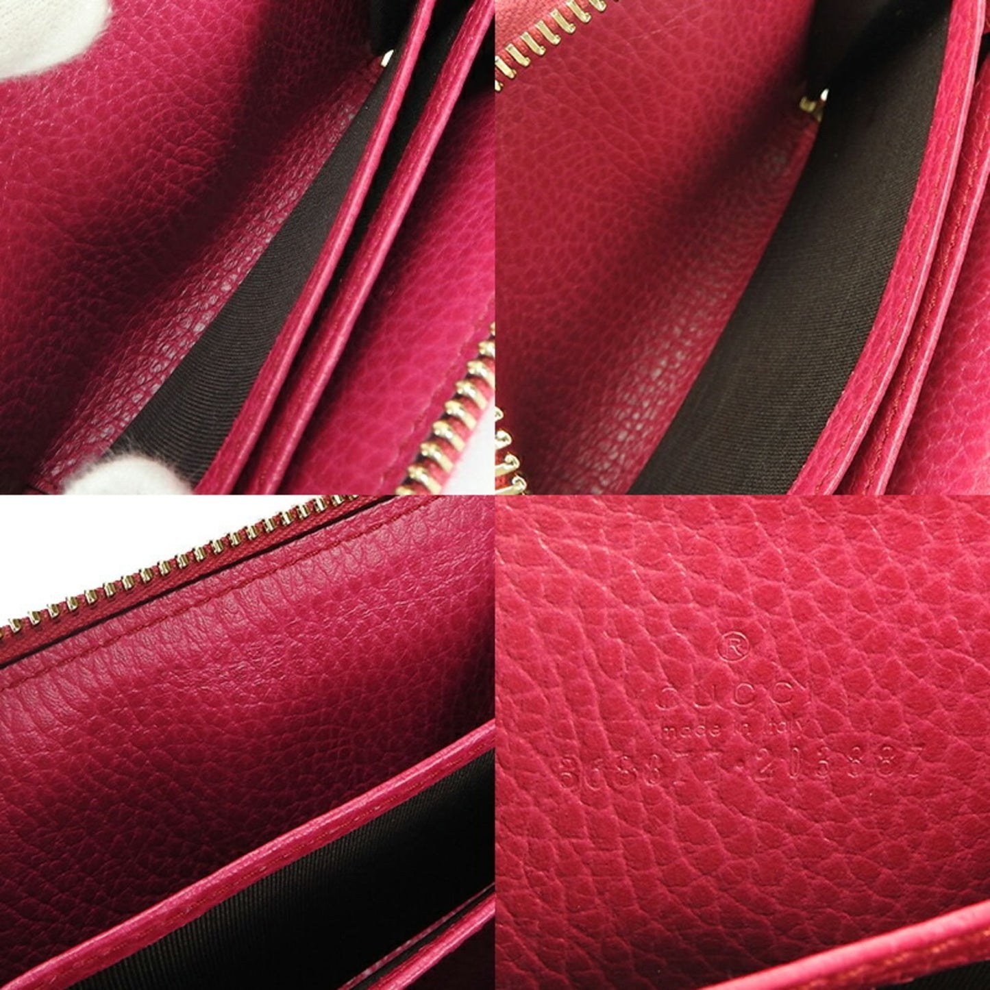 Gucci Pink Leather Coin Purse/Coin Case ( )