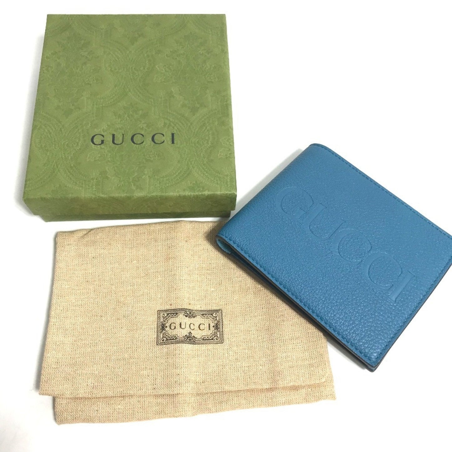 Gucci Blue Leather Wallet (Bi-Fold) ( )