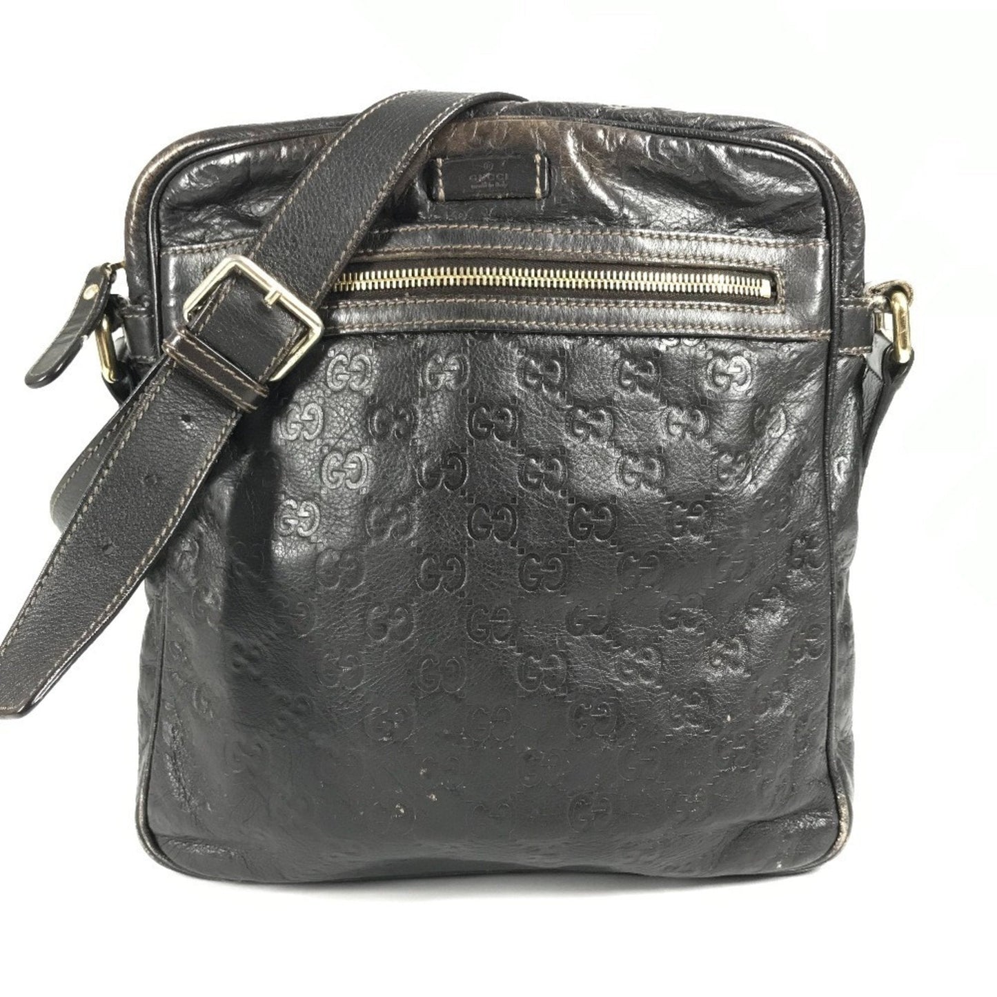 Gucci Brown Leather Pochette Shoulder Bag ( )
