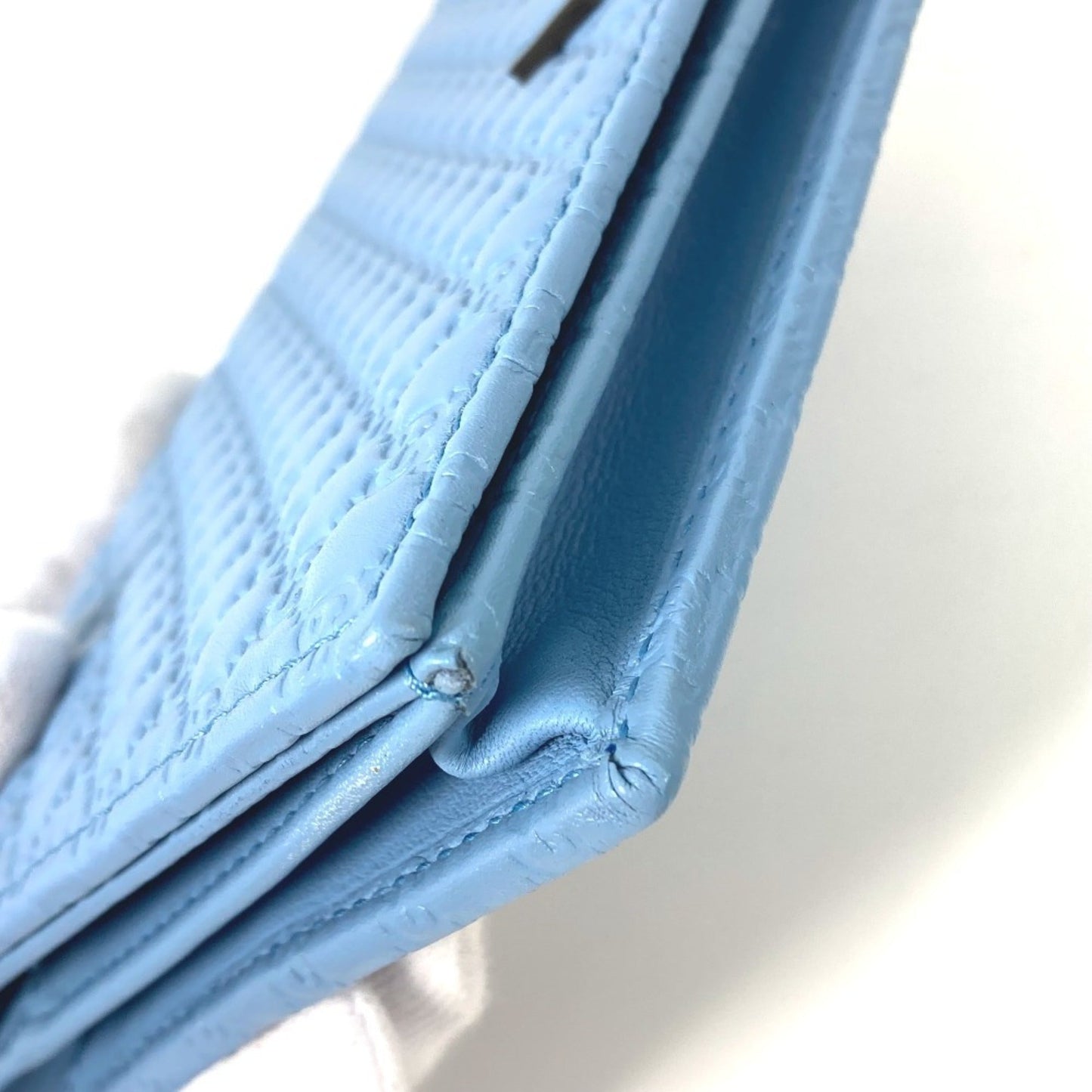 Gucci Blue Leather Chain/Shoulder Wallet ( )