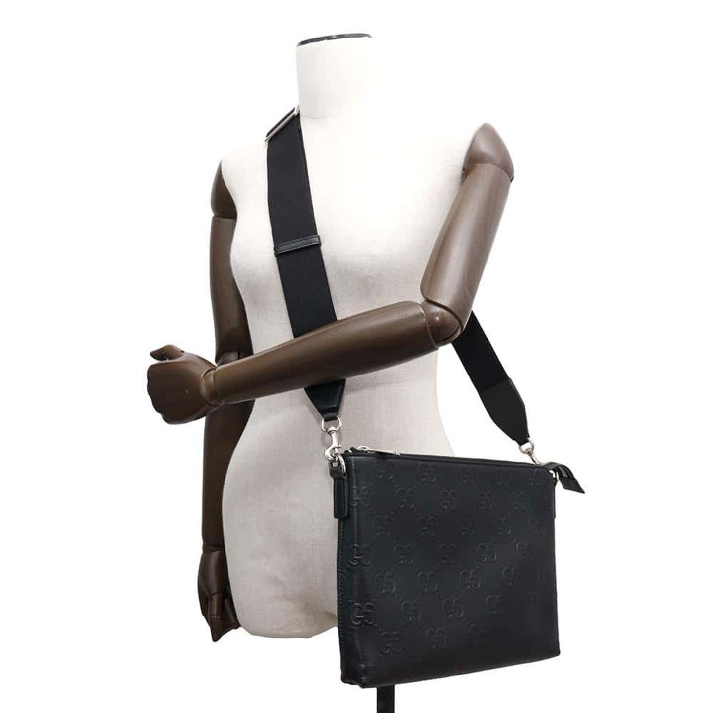 Gucci Black Leather Clutch Bag Shoulder Bag