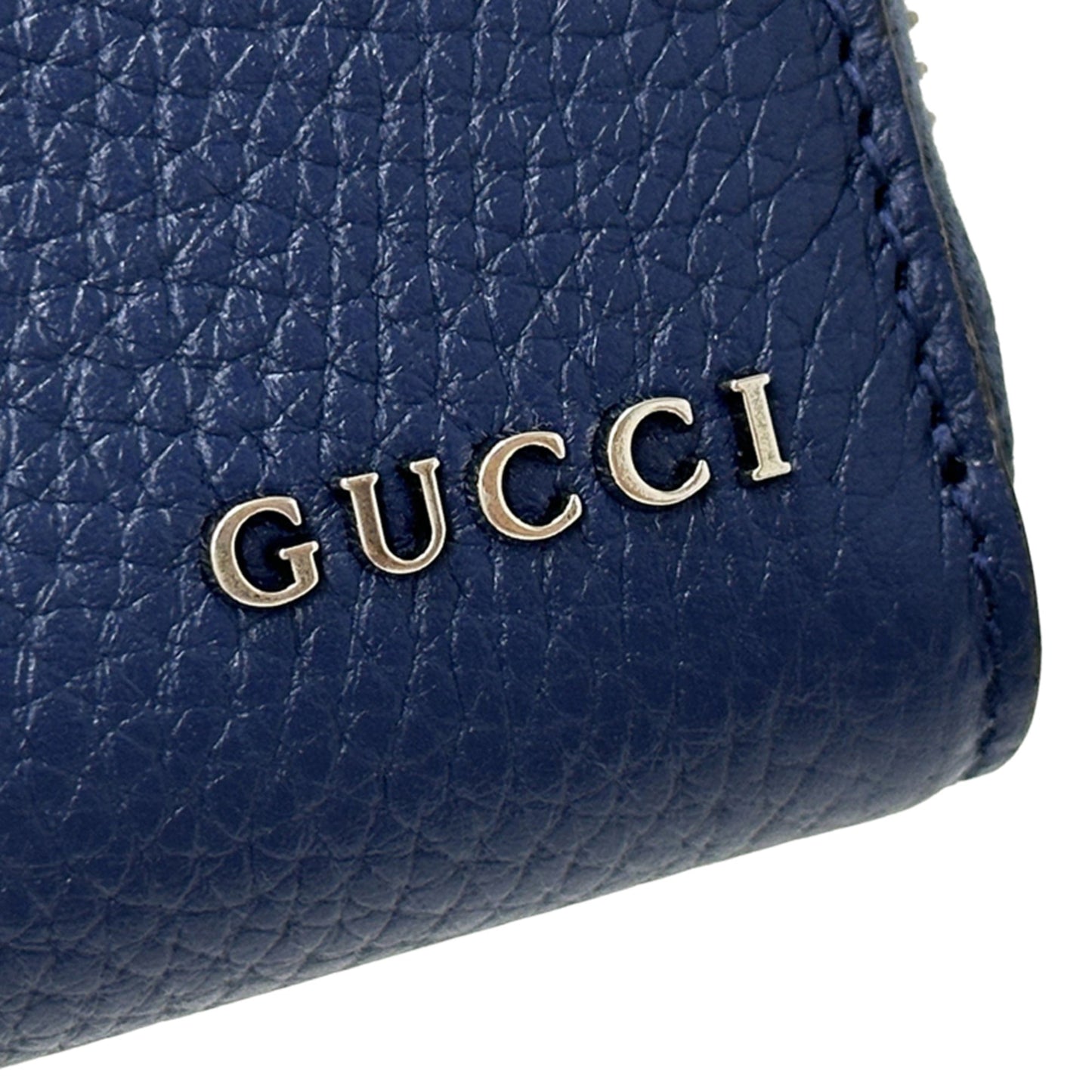 Gucci Blue Leather Long Bill Wallet (Bi-Fold) ( )