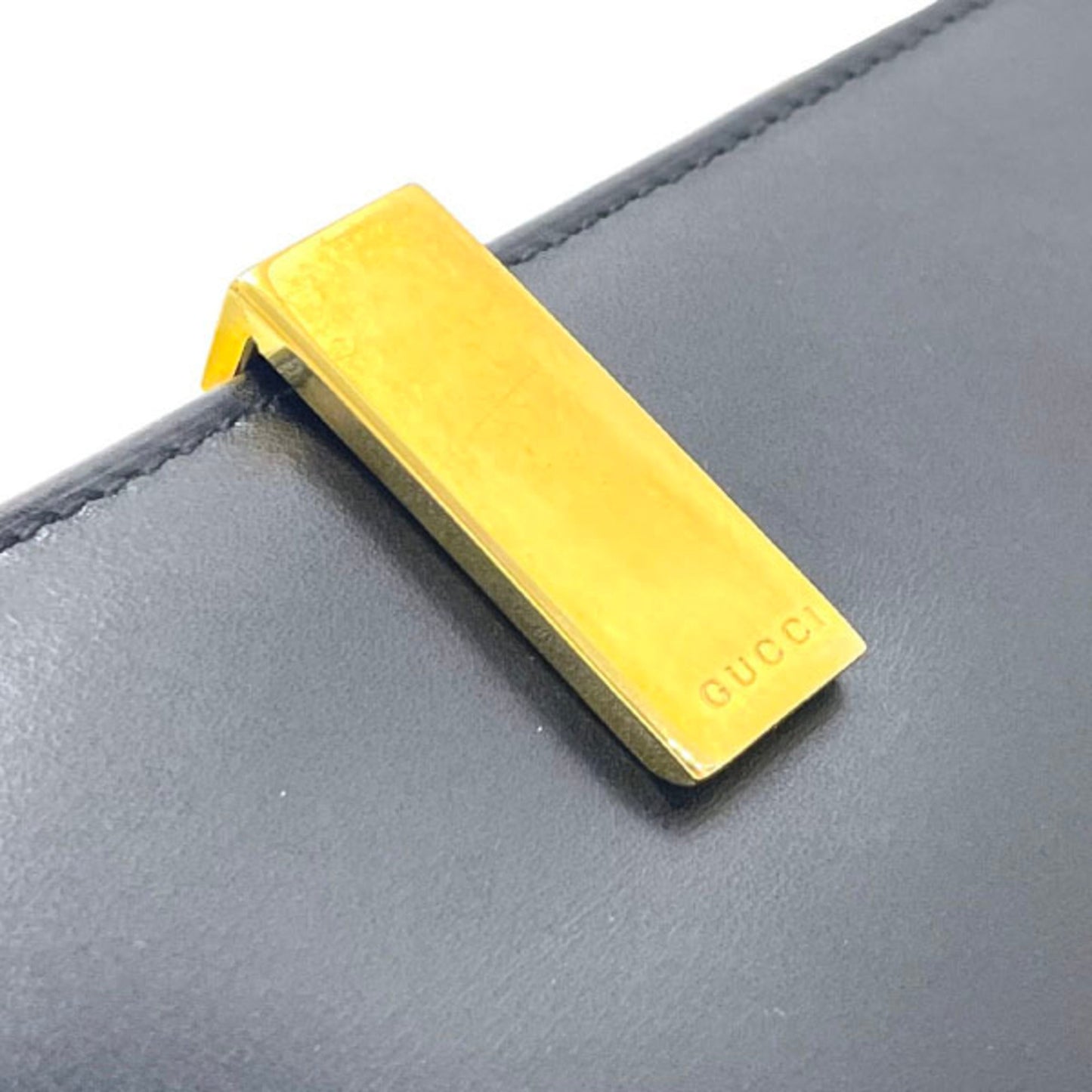Gucci Black Leather Long Wallet (Bi-Fold) ( )