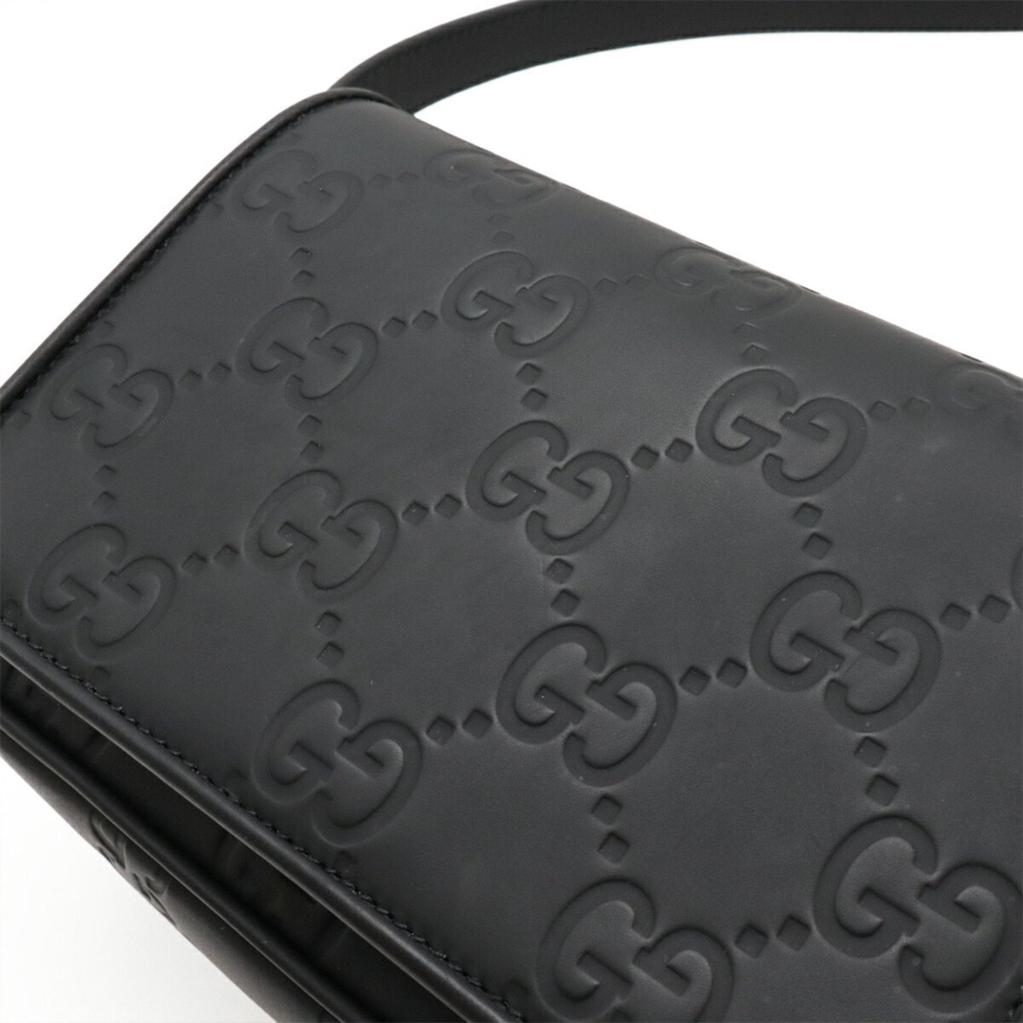 Gucci Black Leather Shoulder Bag ( )