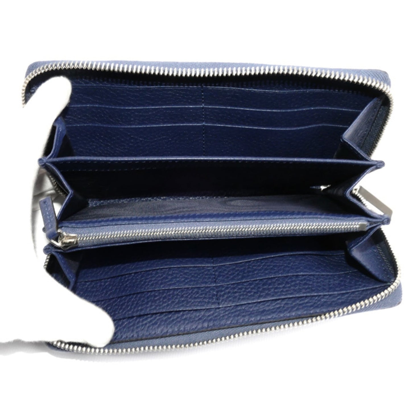 Gucci Navy Leather Long Wallet (Bi-Fold) ( )