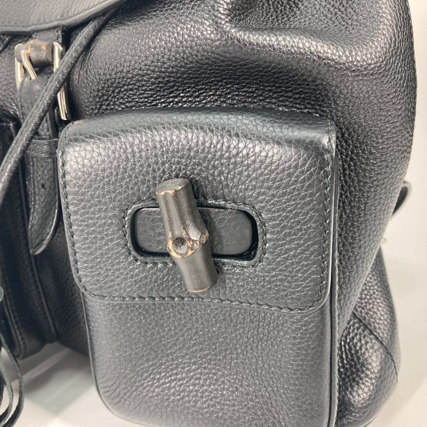 Gucci Black Leather Backpack ( )
