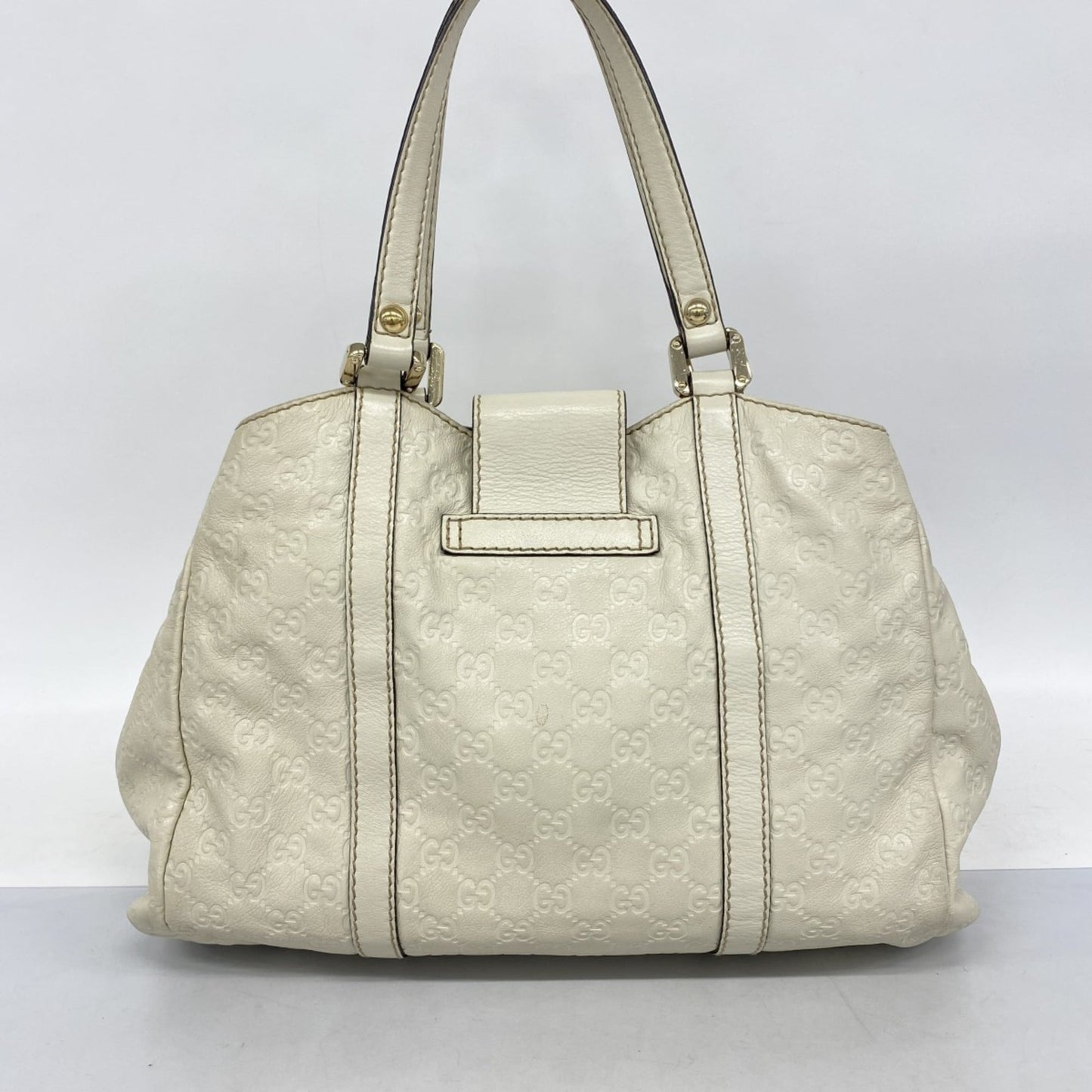 Gucci White Leather Tote Bag ( )