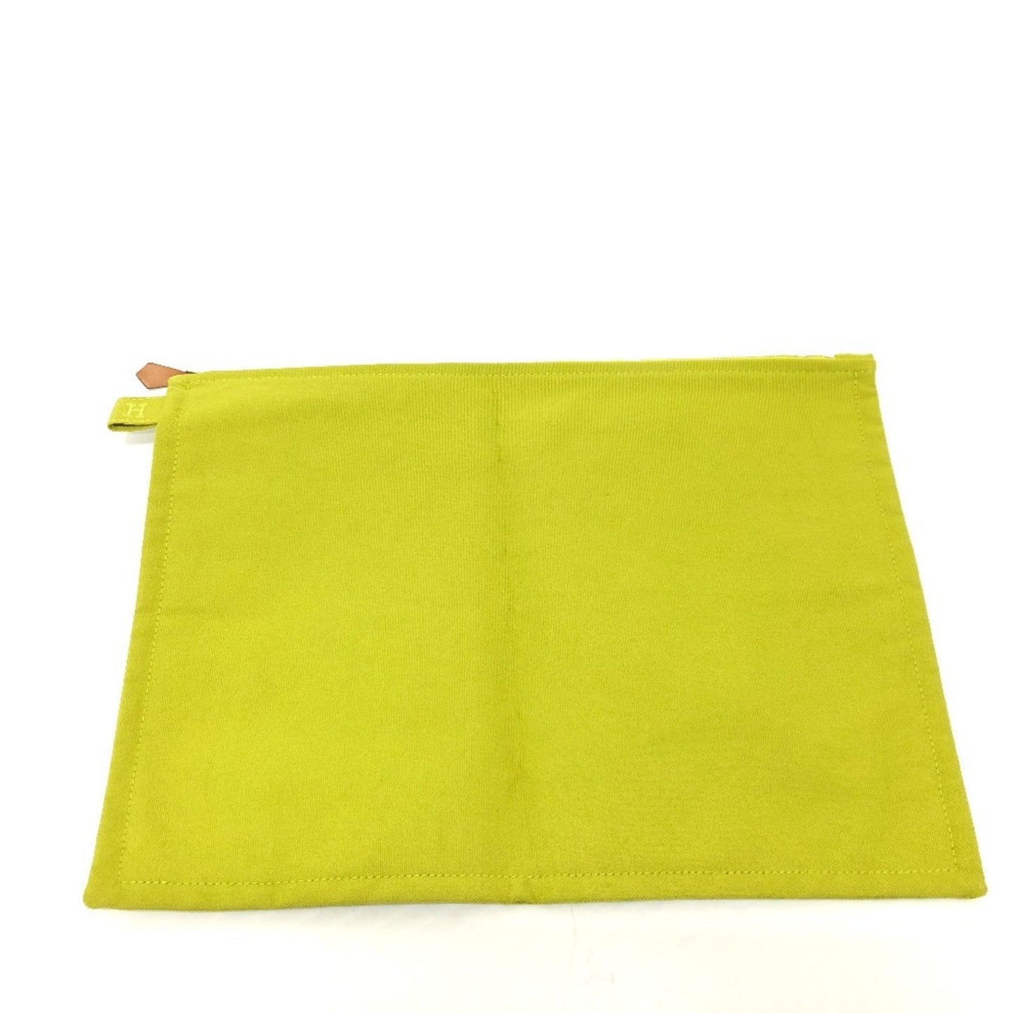 Hermes Green Canvas Pouch ( )