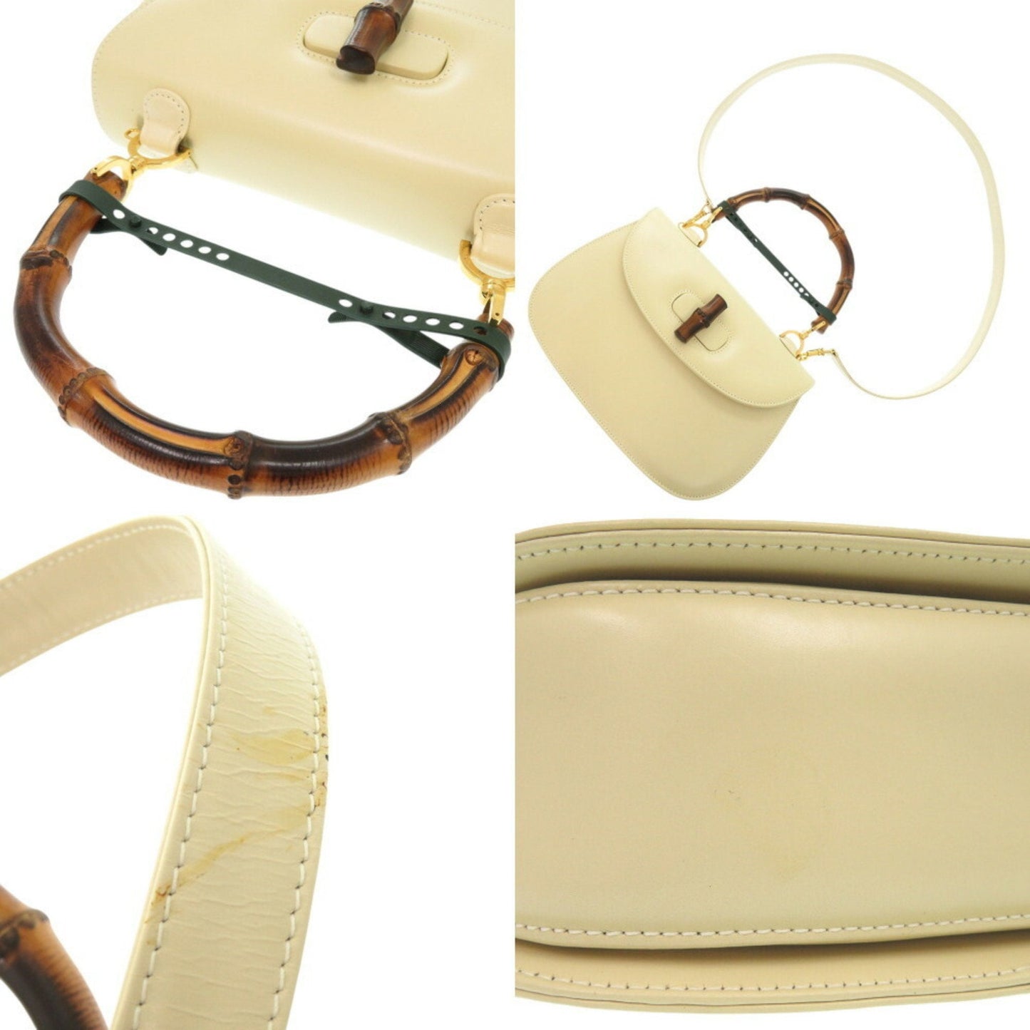 Gucci White Leather Handbag ( )