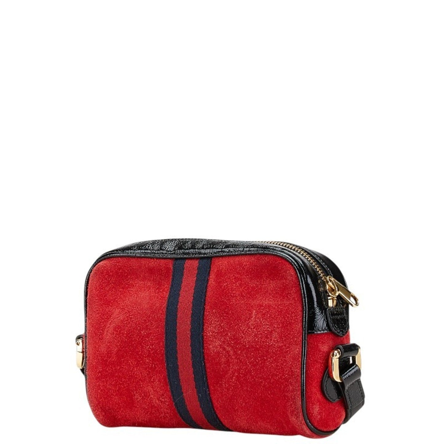 Gucci Multi-Color Red Color Suede Leather Shoulder Bag ( )