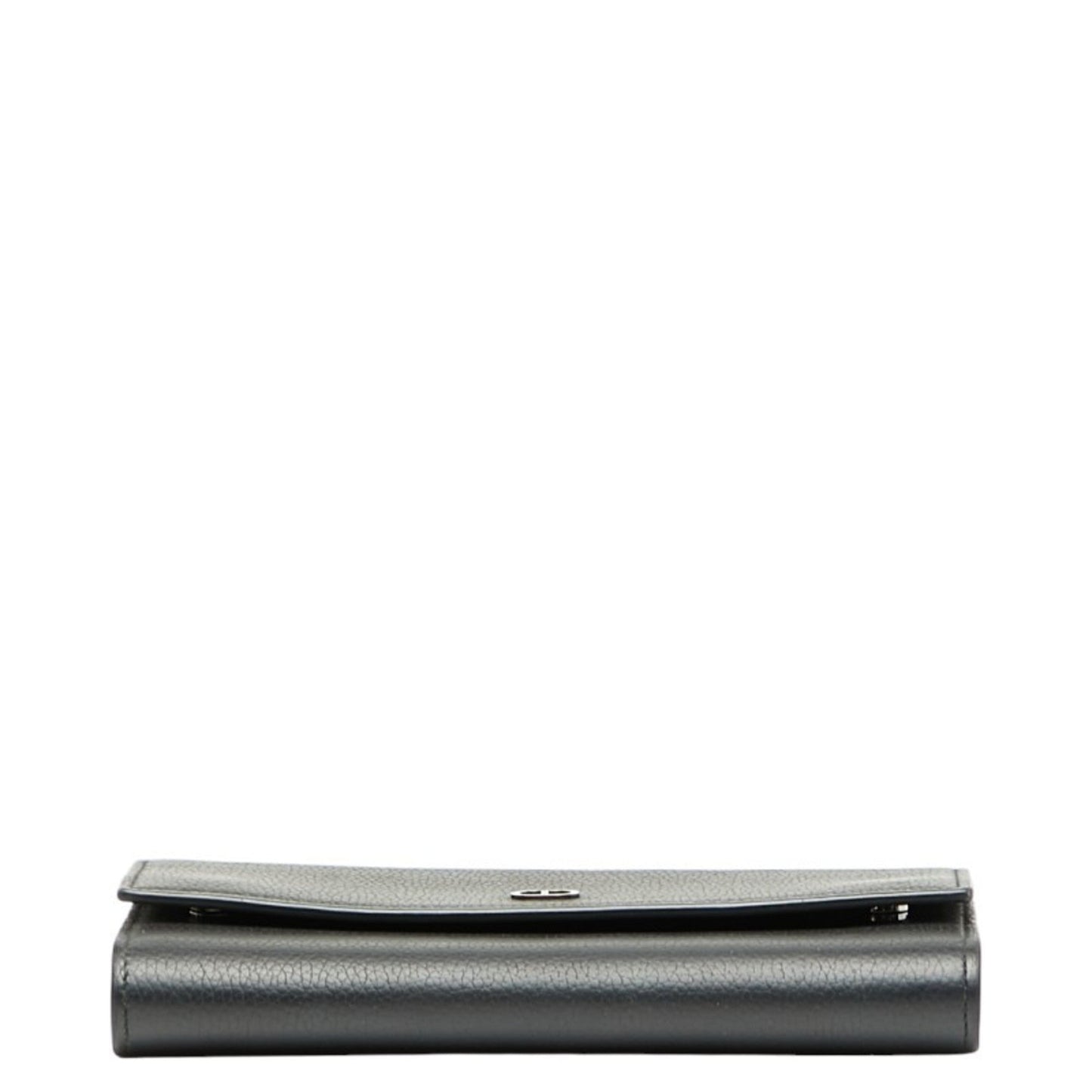 Christian Dior Black Leather Long Wallet (Bi-Fold) ()