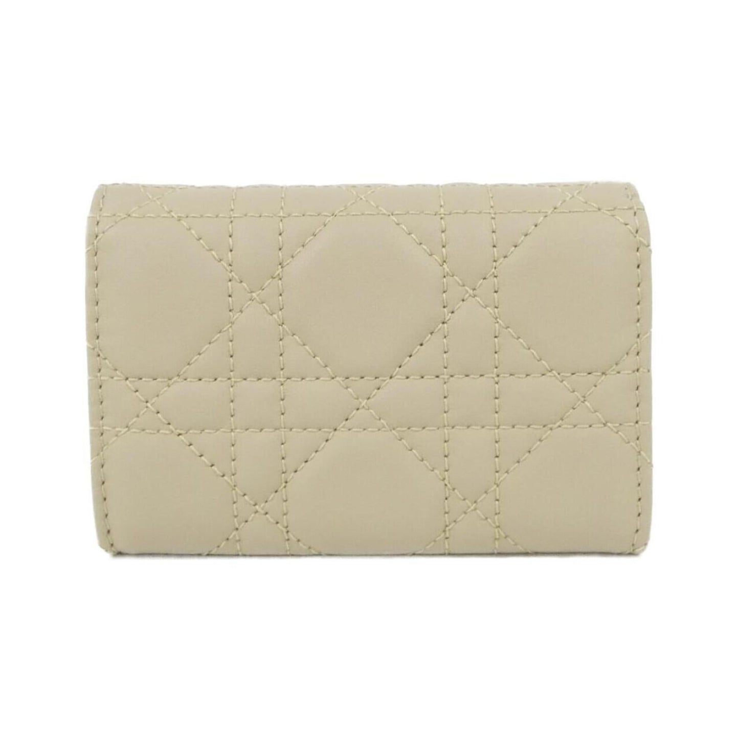 Christian Dior Beige Leather Wallet (Bi-Fold) ()