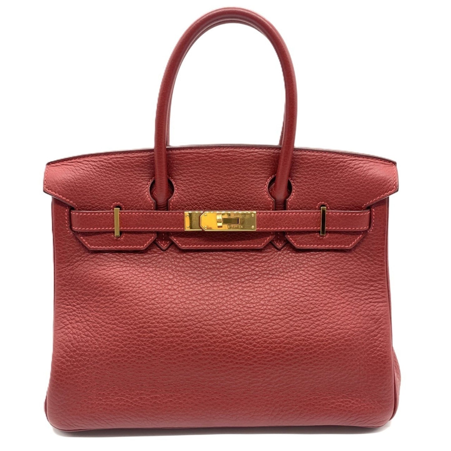 Hermes Red Color Ardennes Leather Handbag ( )