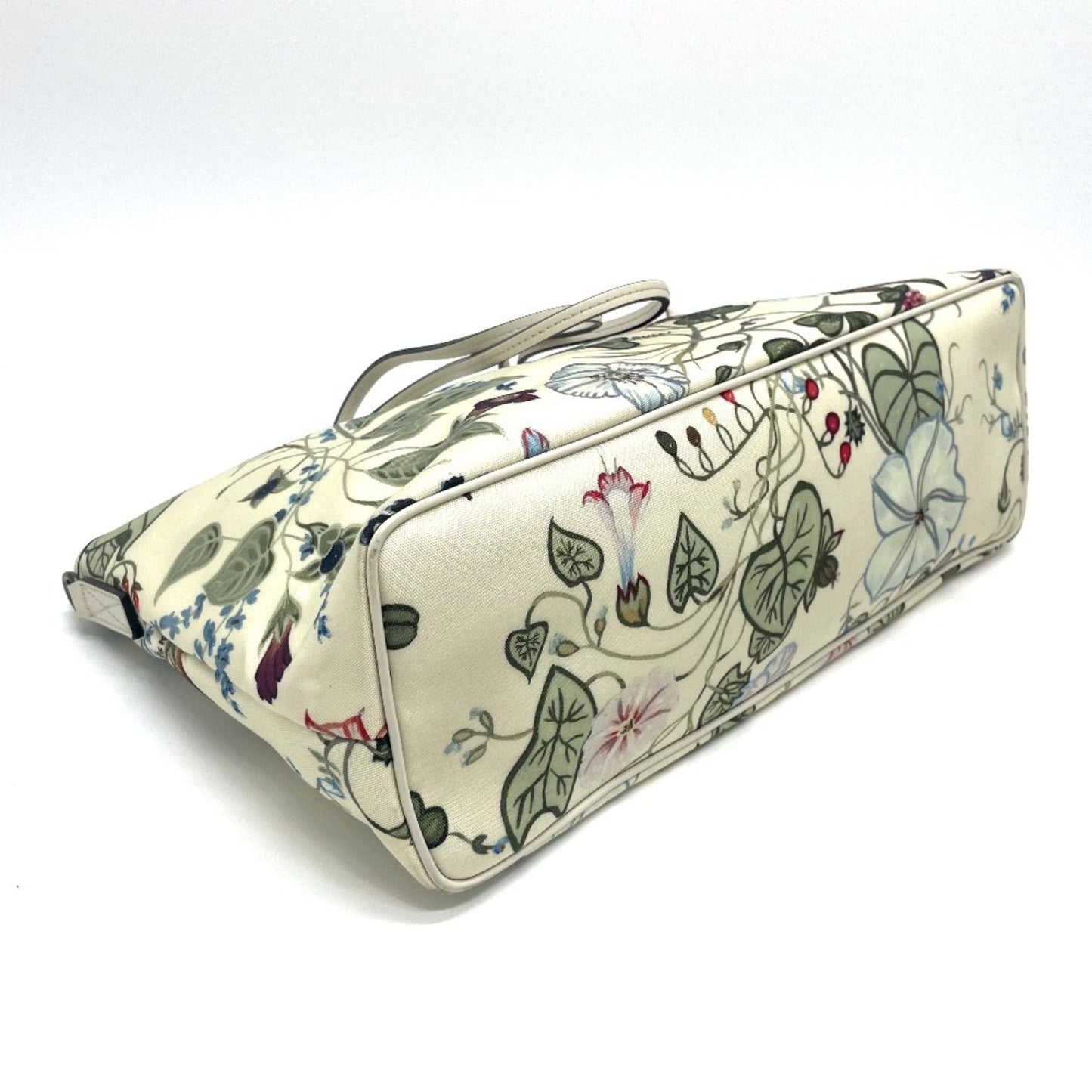 Gucci Ivory Multi-Color Leather Pvc Shoulder Bag Tote Bag ( )