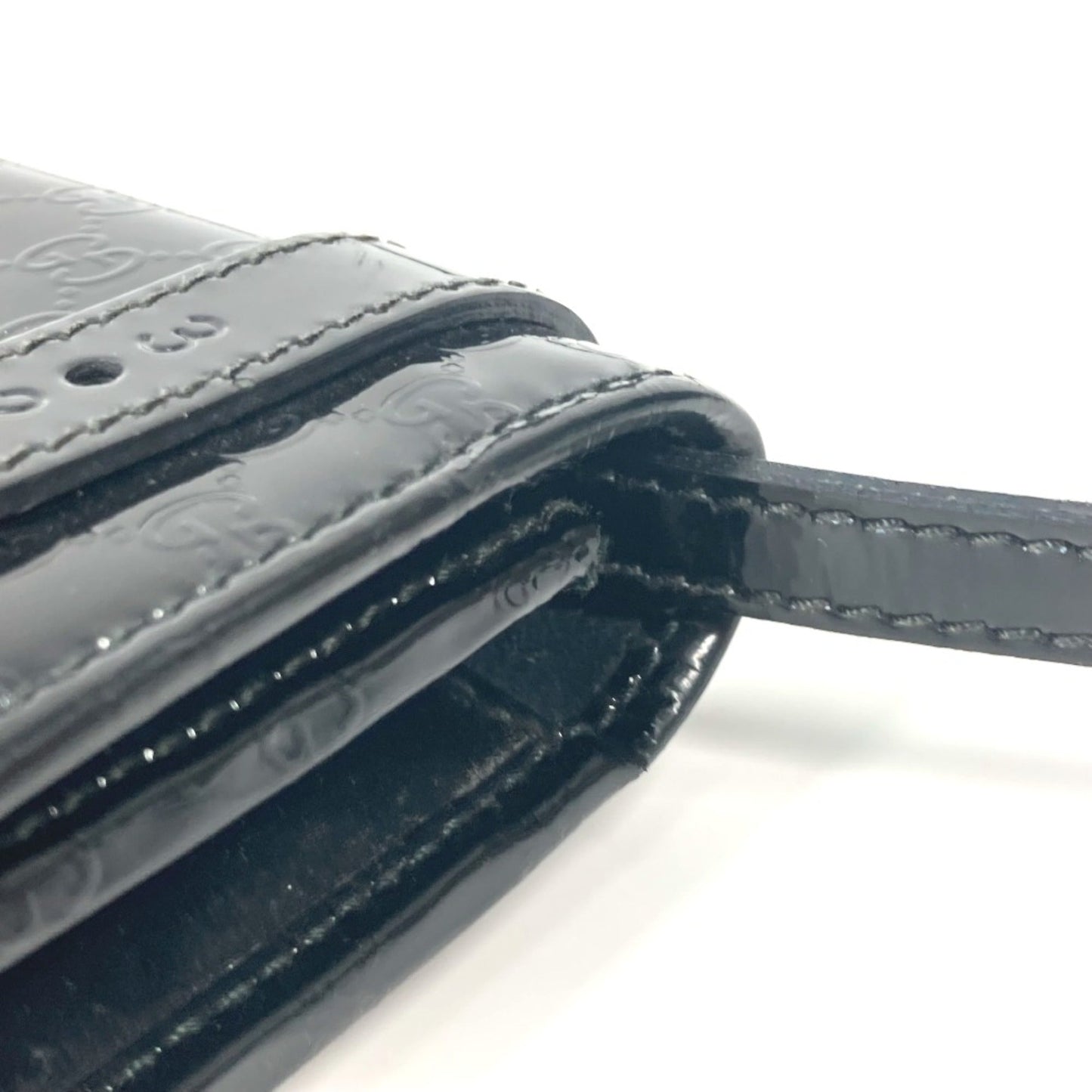 Gucci Black Patent Leather Shoulder Bag ( )