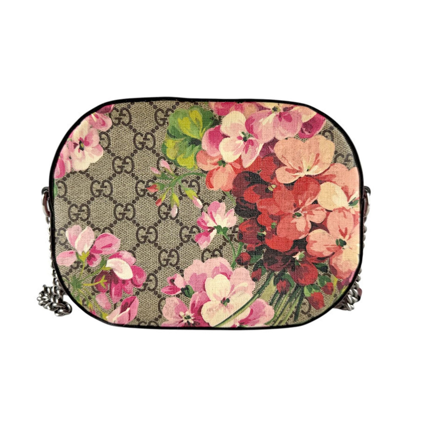 Gucci Brown Pink Gg Supreme Shoulder Bag ( )