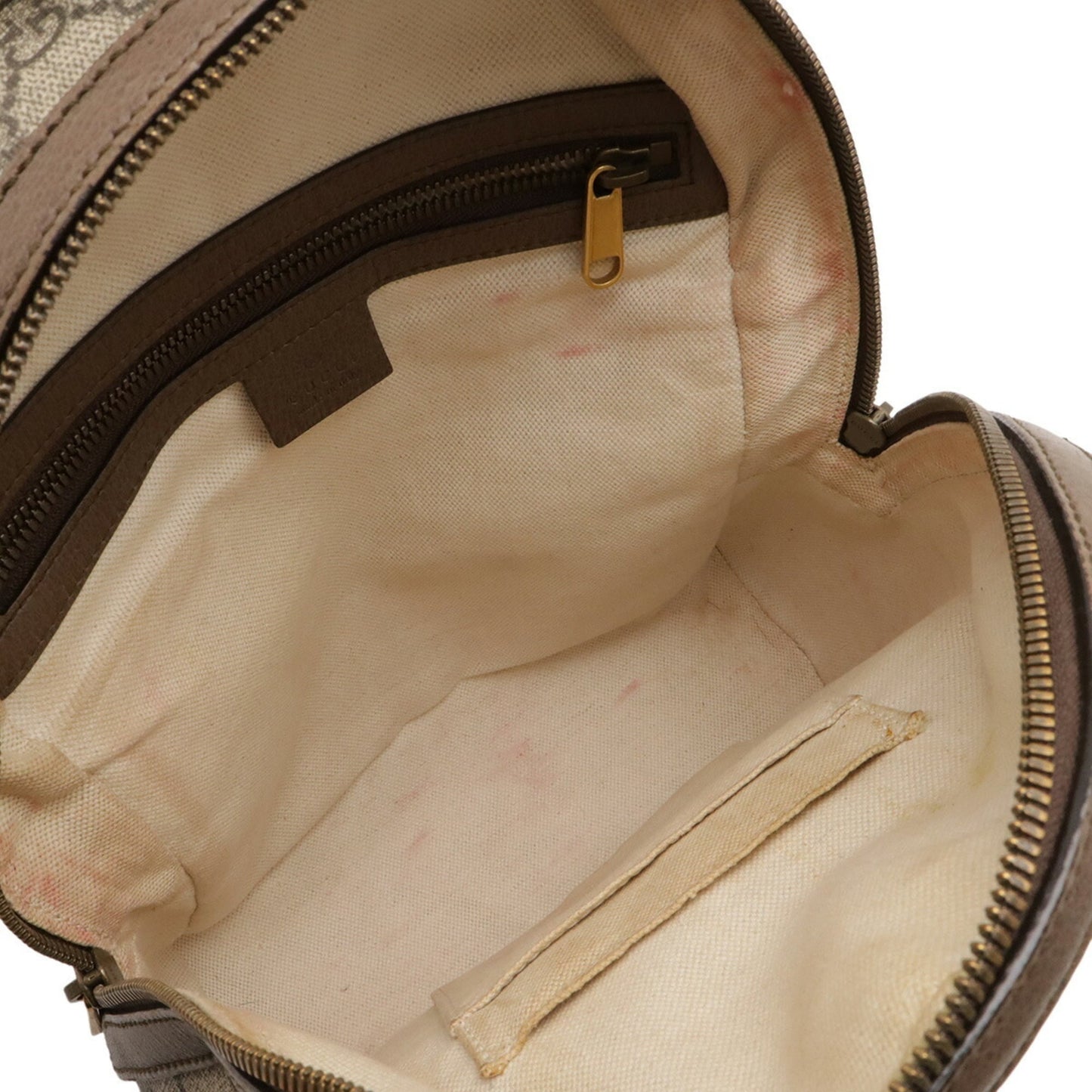 Gucci Beige Brown Green Red Color Gg Supreme Canvas Pvc Leather Backpack ( )