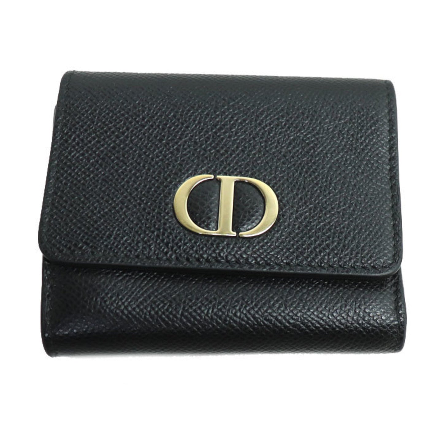 Christian Dior Black Leather Wallet (Tri-Fold) ()