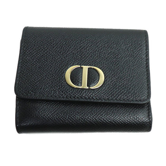 Christian Dior Black Leather Wallet (Tri-Fold) ()