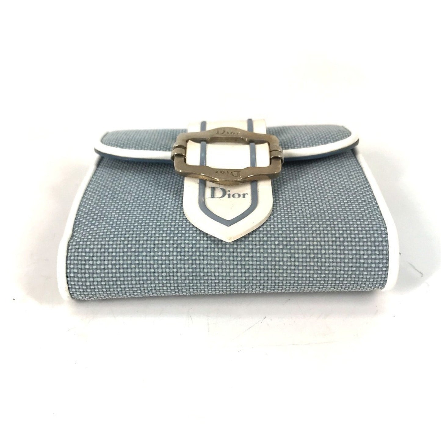 Christian Dior Blue Canvas Wallet (Bi-Fold) ()