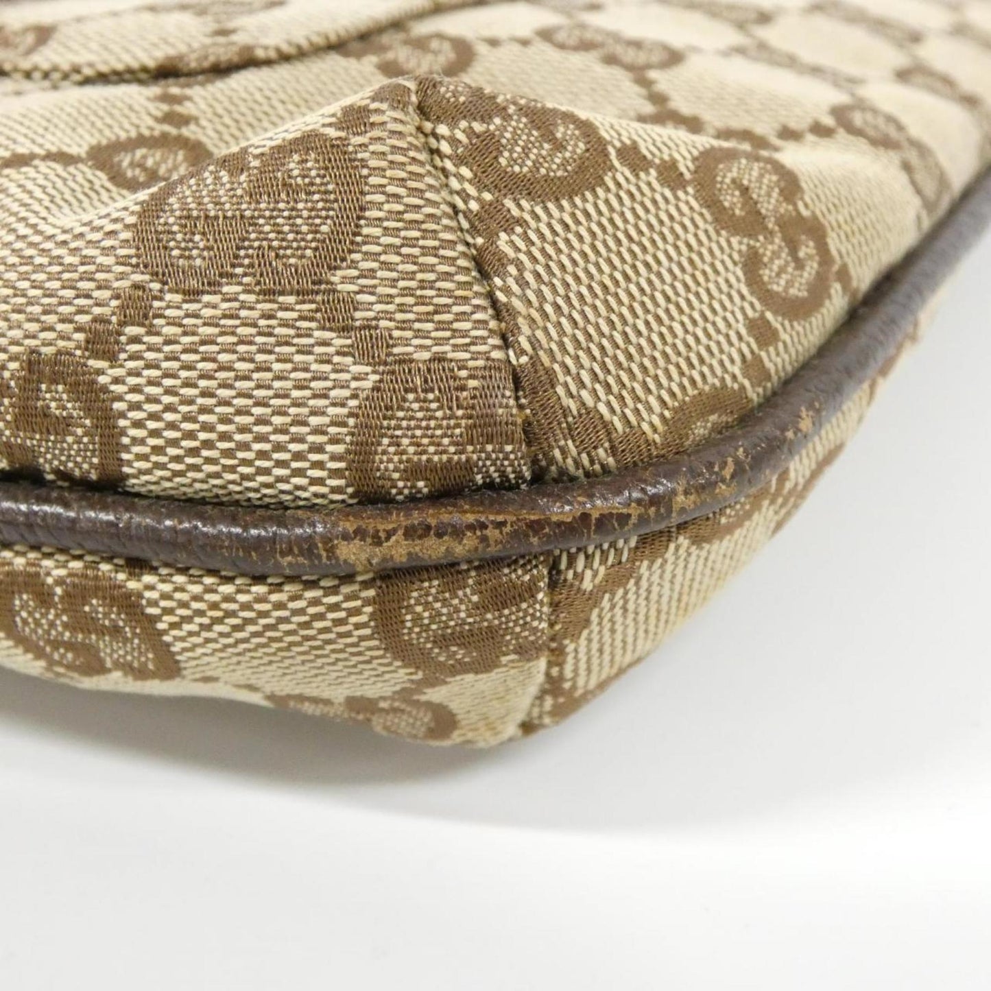 Gucci Gg Canvas Beige Dark Brown Gg Canvas Shoulder Bag ( )