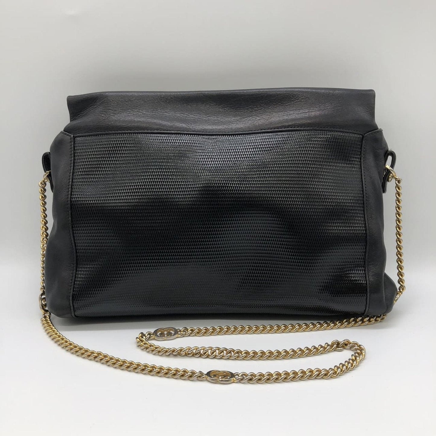 Gucci Black Leather Shoulder Bag ( )