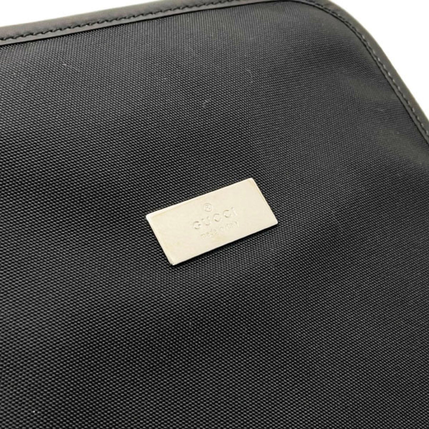 Gucci Black Nylon Leather Pouch ( )