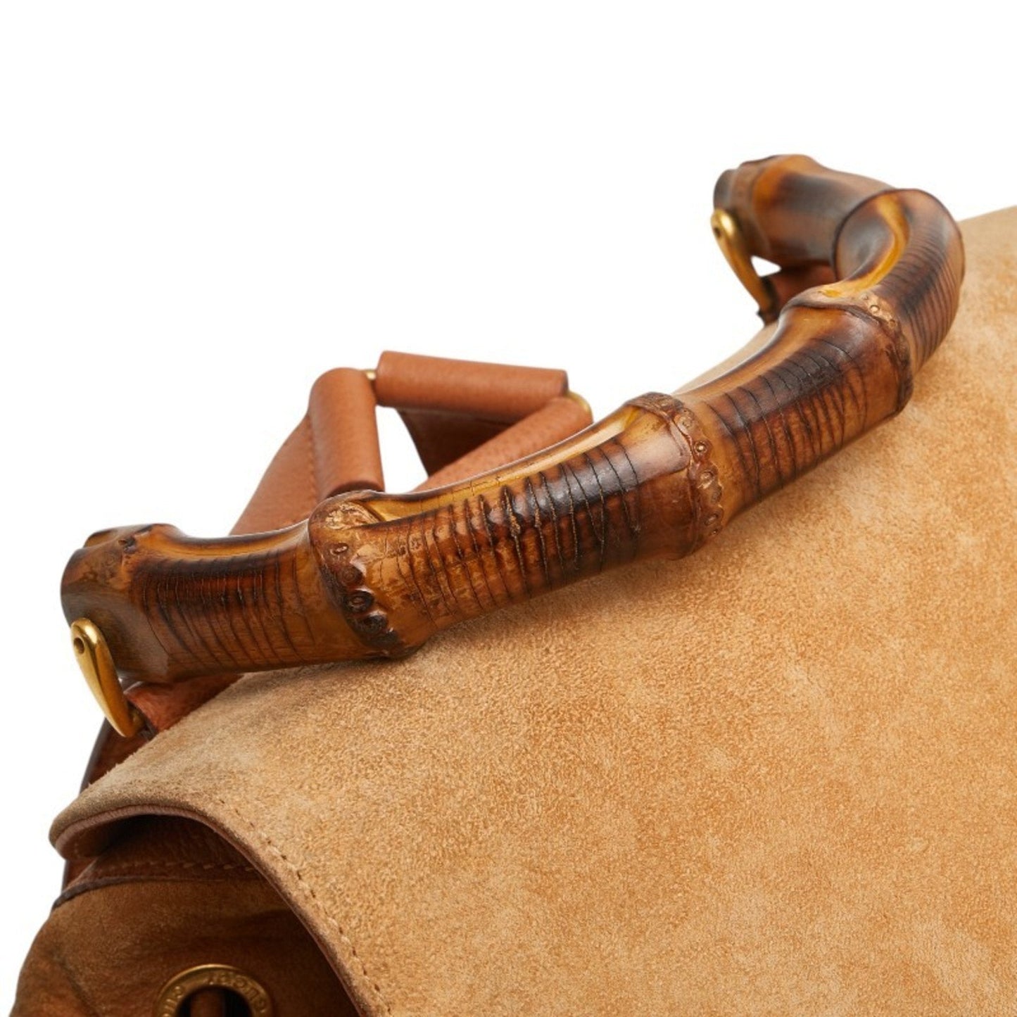 Gucci Brown Leather Suede Backpack ( )