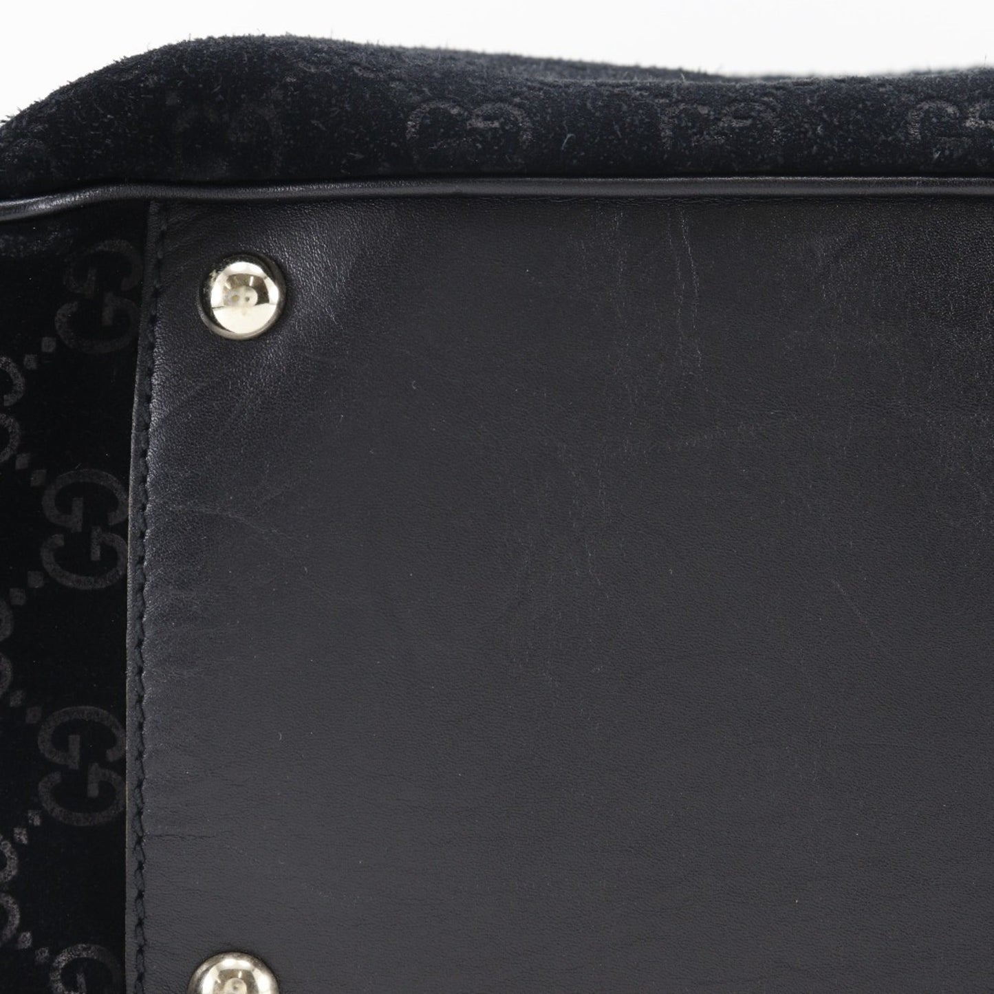 Gucci Black Suede Tote Bag ( )