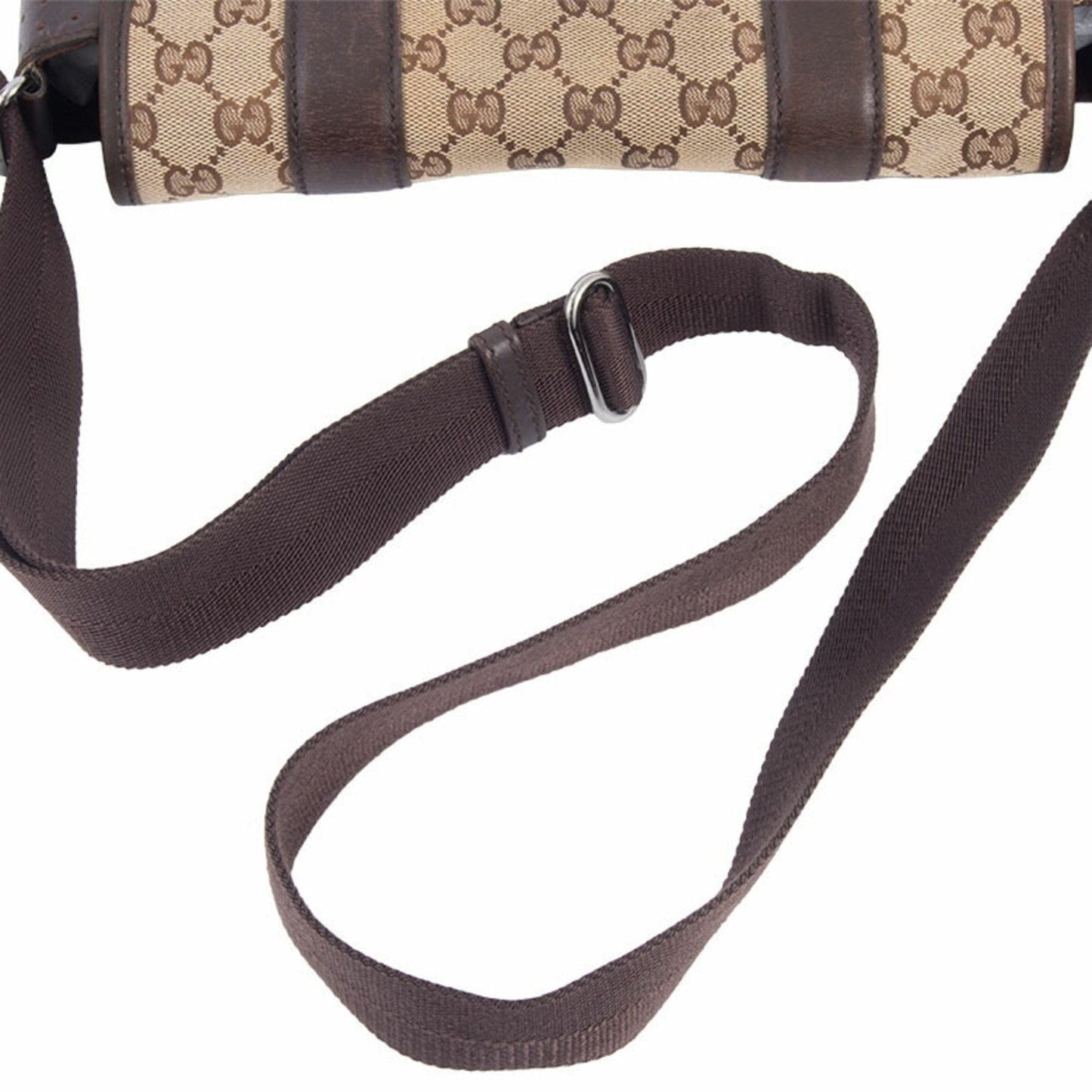 Gucci Beige Brown Gg Canvas Leather Shoulder Bag ( )
