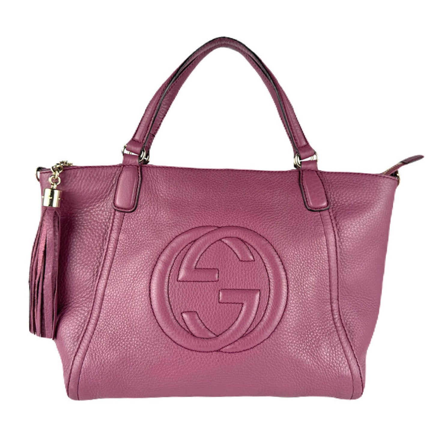 Gucci Purple Leather Handbag Shoulder Bag ( )