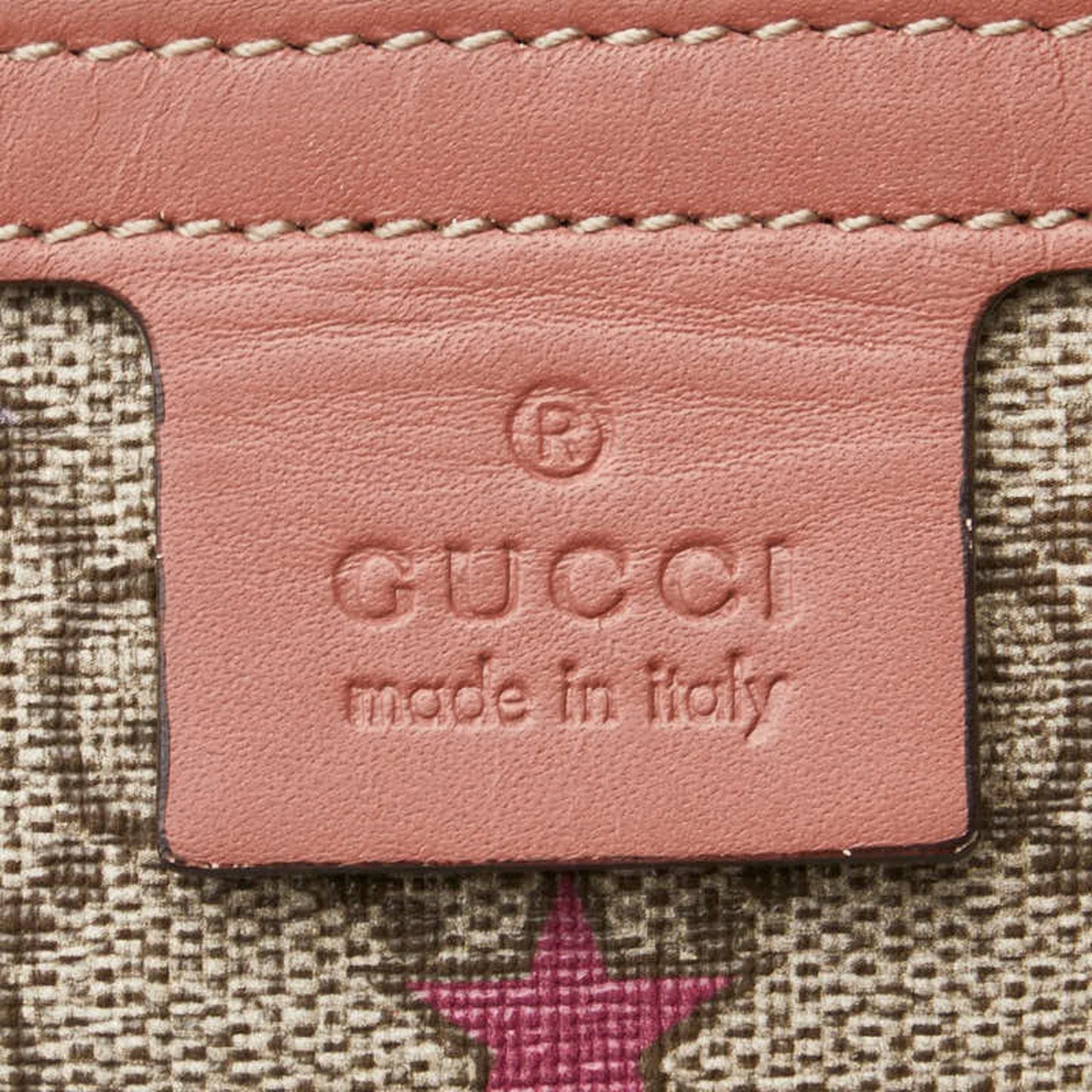 Gucci Beige Pink Pvc Leather Pouch ( )