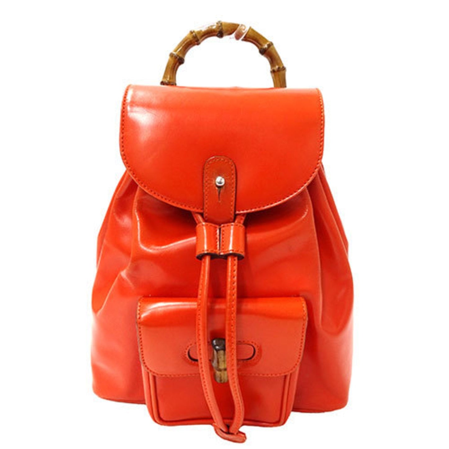 Gucci Orange Leather Backpack