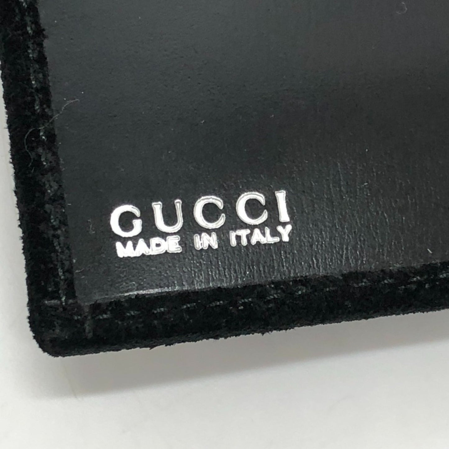 Gucci Black Suede Leather Long Wallet (Bi-Fold) ( )
