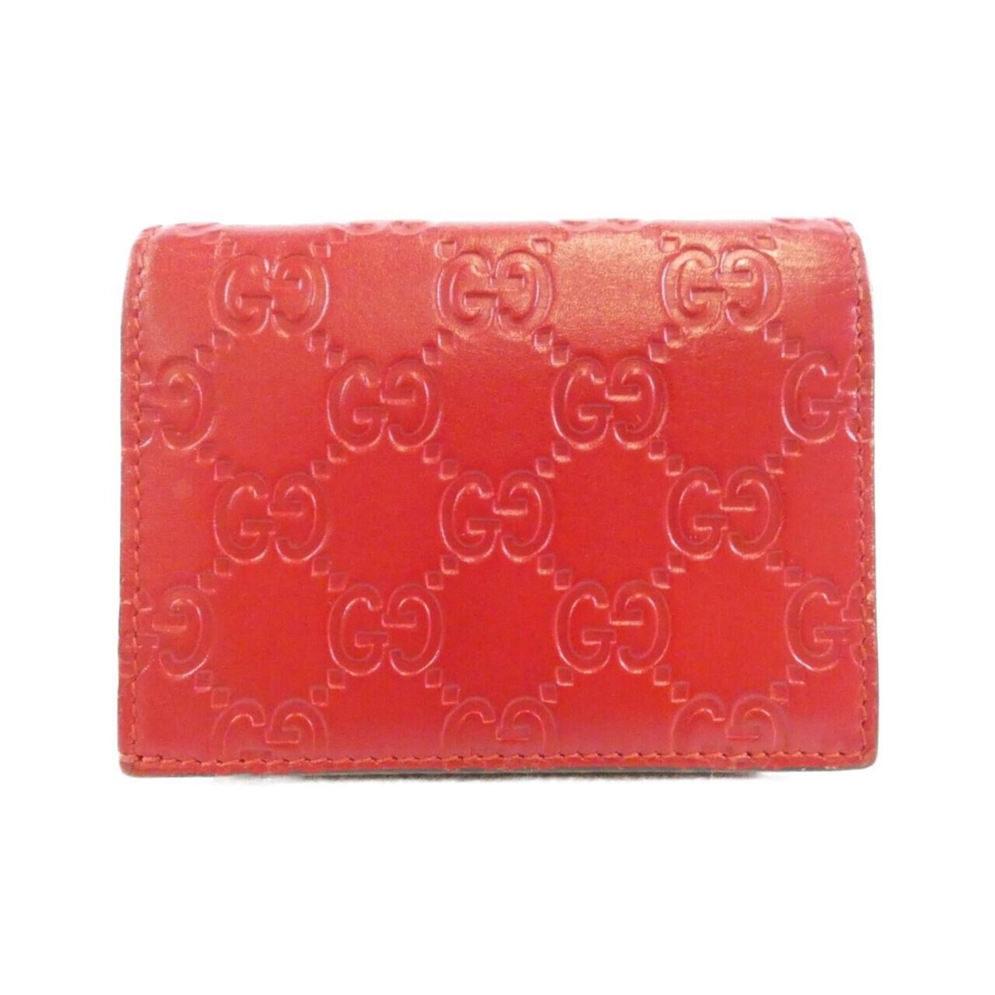 Gucci Red Color Leather Wallet (Bi-Fold) ( )