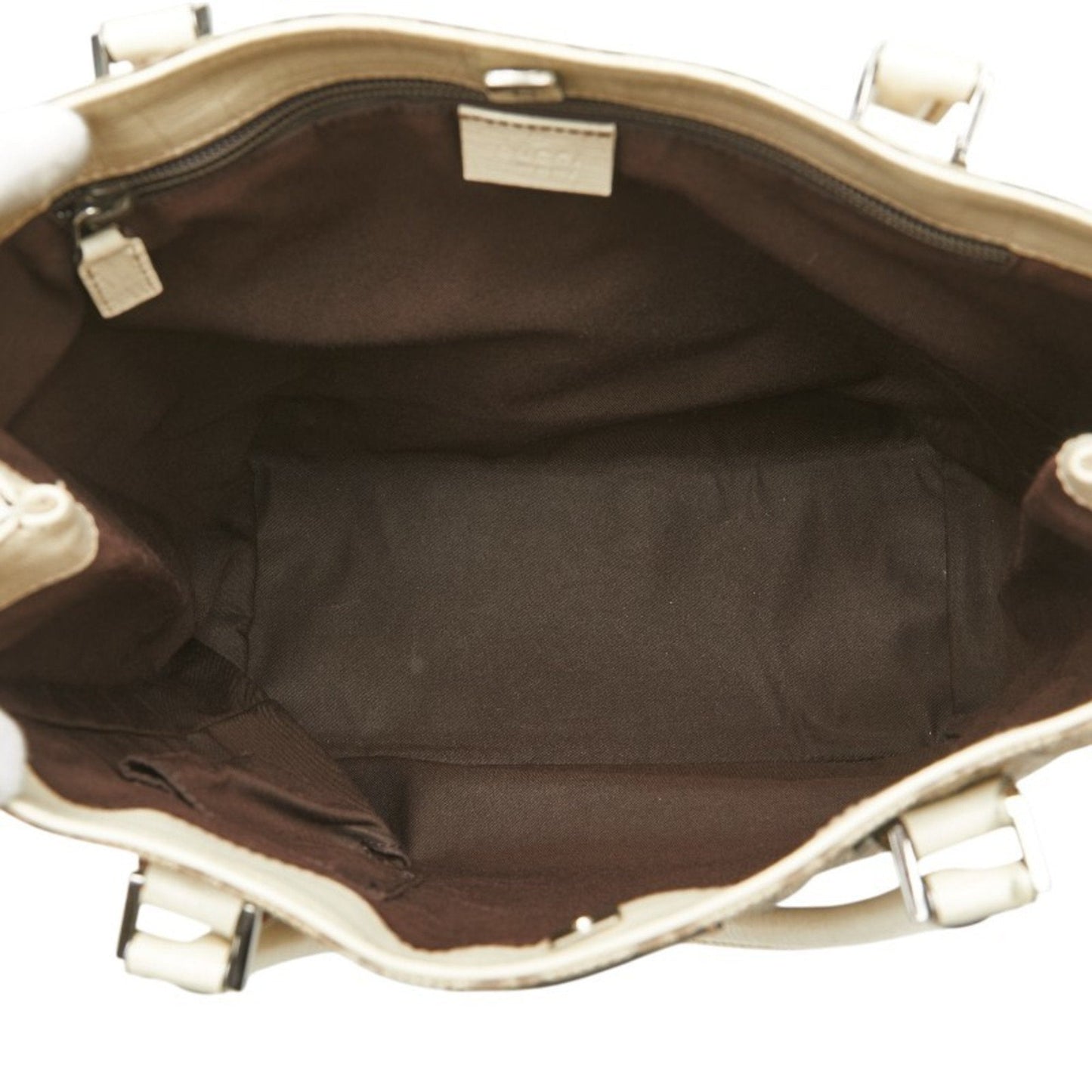 Gucci Beige Ivory Pvc Leather Handbag Tote Bag ( )