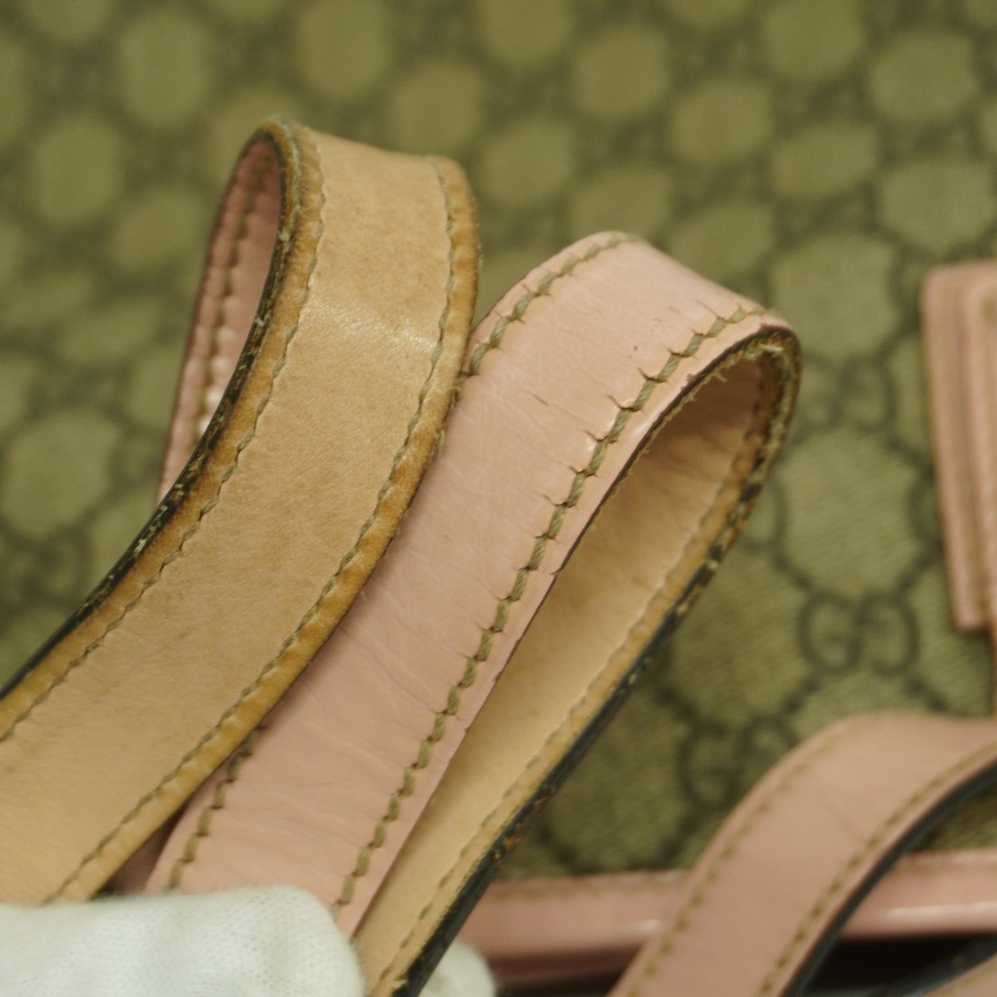 Gucci Brown Pink Pvc Tote Bag ( )