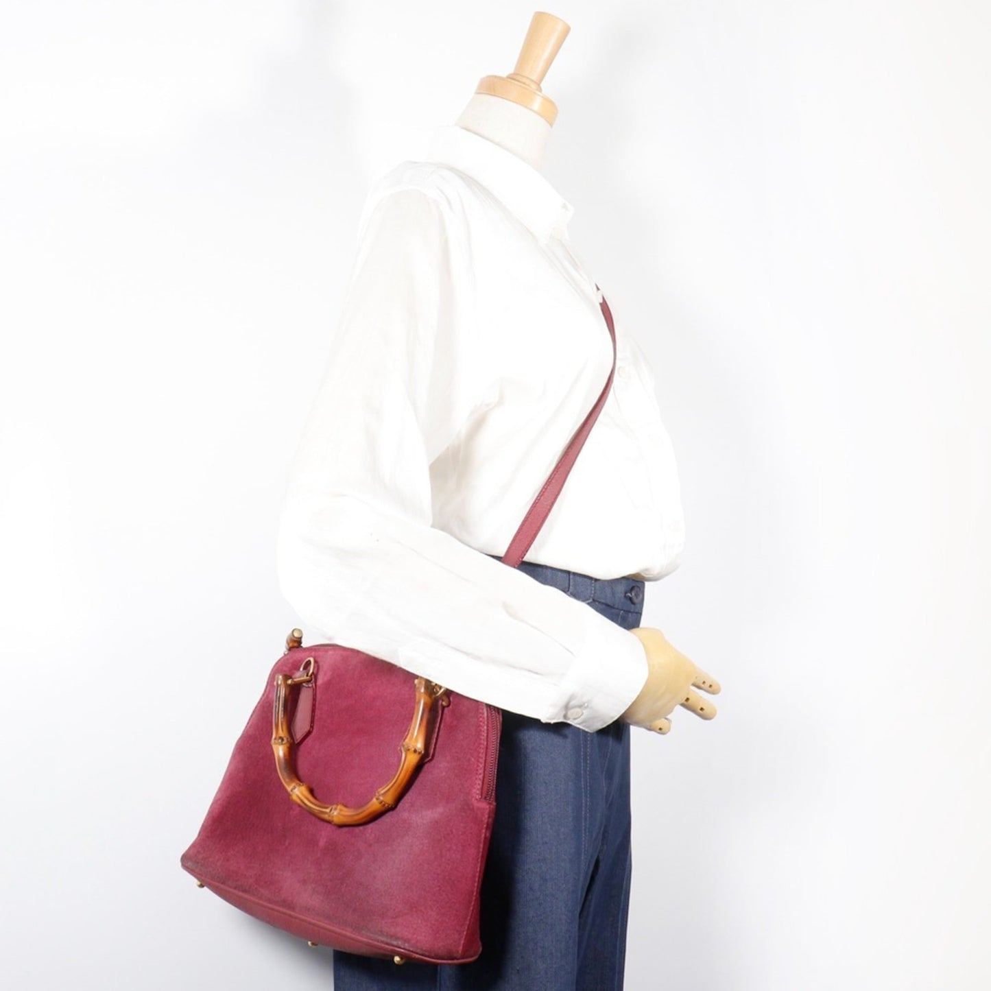 Gucci Purple Suede Handbag ( )