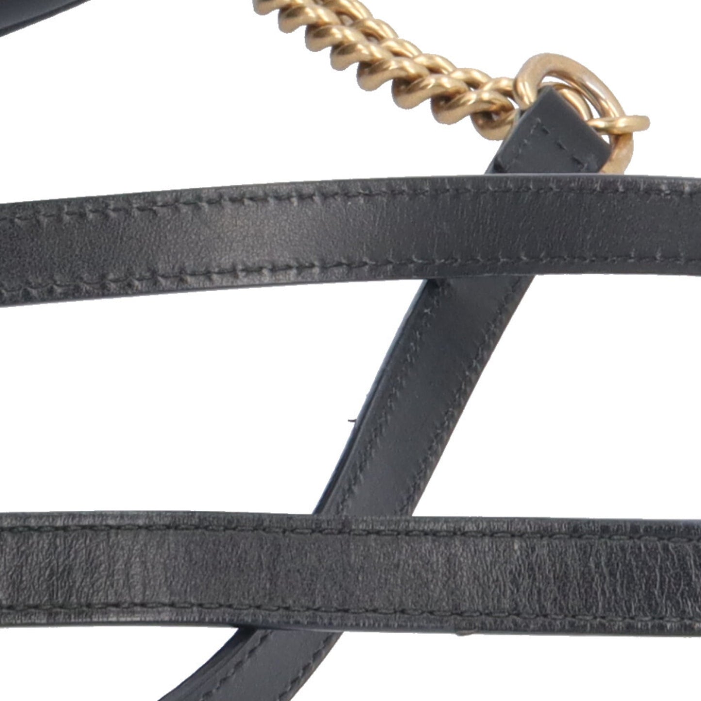 Gucci Gg Marmont Black Leather Shoulder Bag ( )